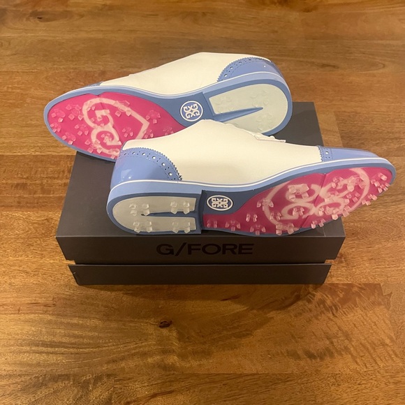 G/FORE Gallivanter Cap-Toe Golf Shoes Color Snow Vista - Picture 2 of 7